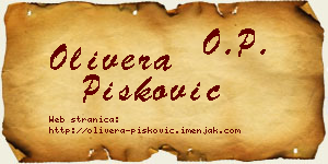 Olivera Pisković vizit kartica